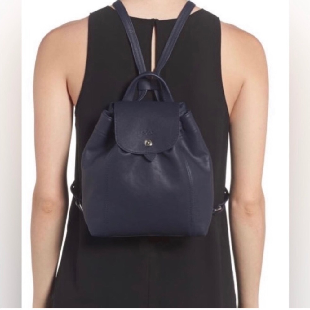 Longchamp le pliage cuir leather backpack